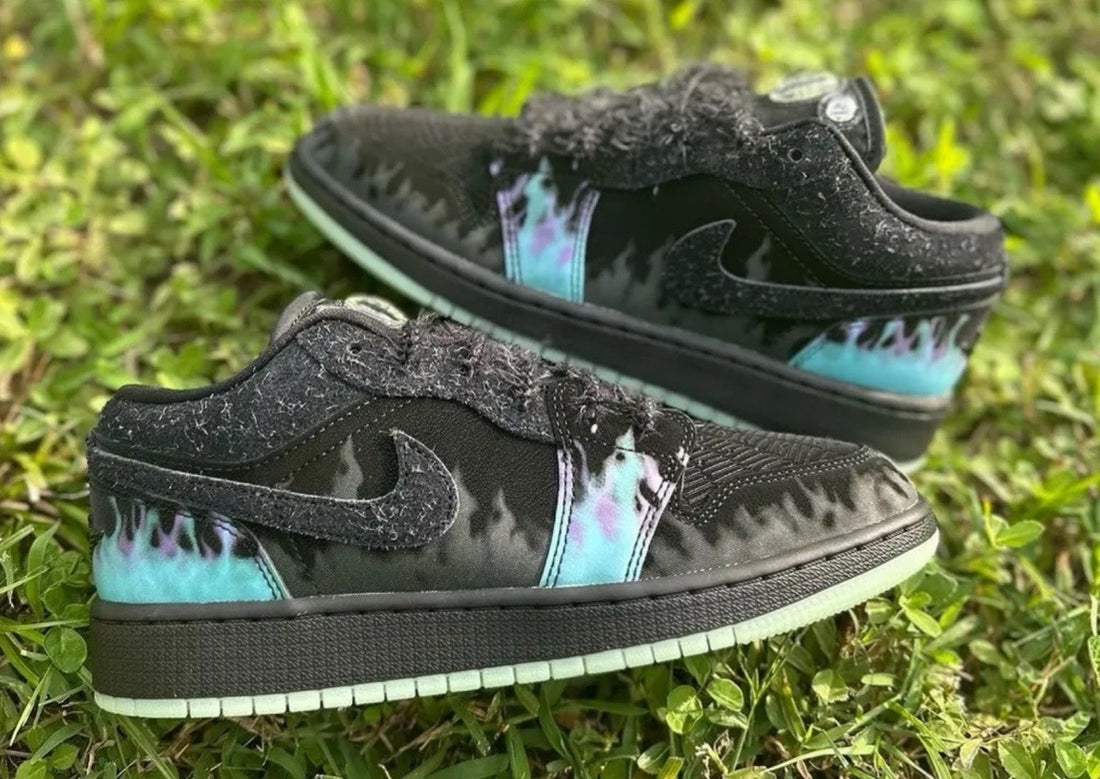 The Air Jordan 1 Low “Black Cat Halloween” Glows In The Dark