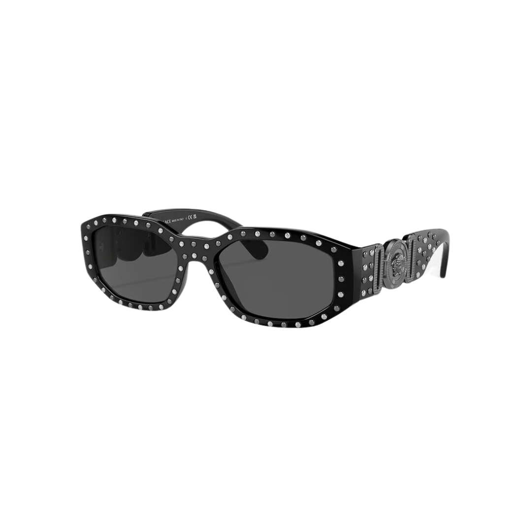 VERSACE Dark Grey Geometric Men's Sunglasses