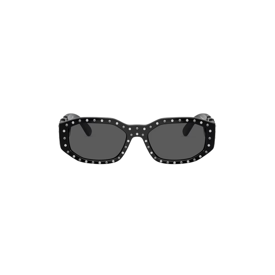 VERSACE Dark Grey Geometric Men's Sunglasses