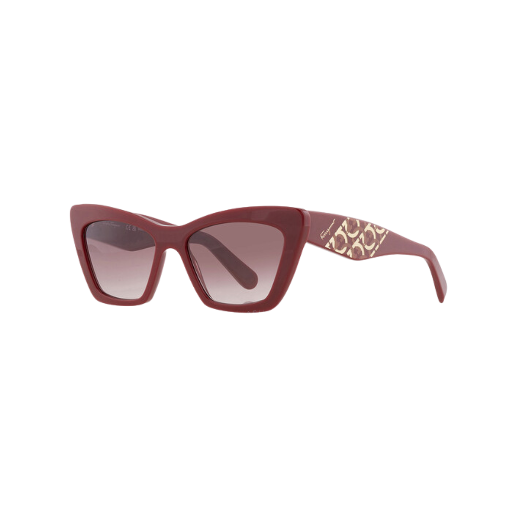 SALVATORE FERRAGAMO Bordeaux Gradient Cat Eye Ladies Sunglasses