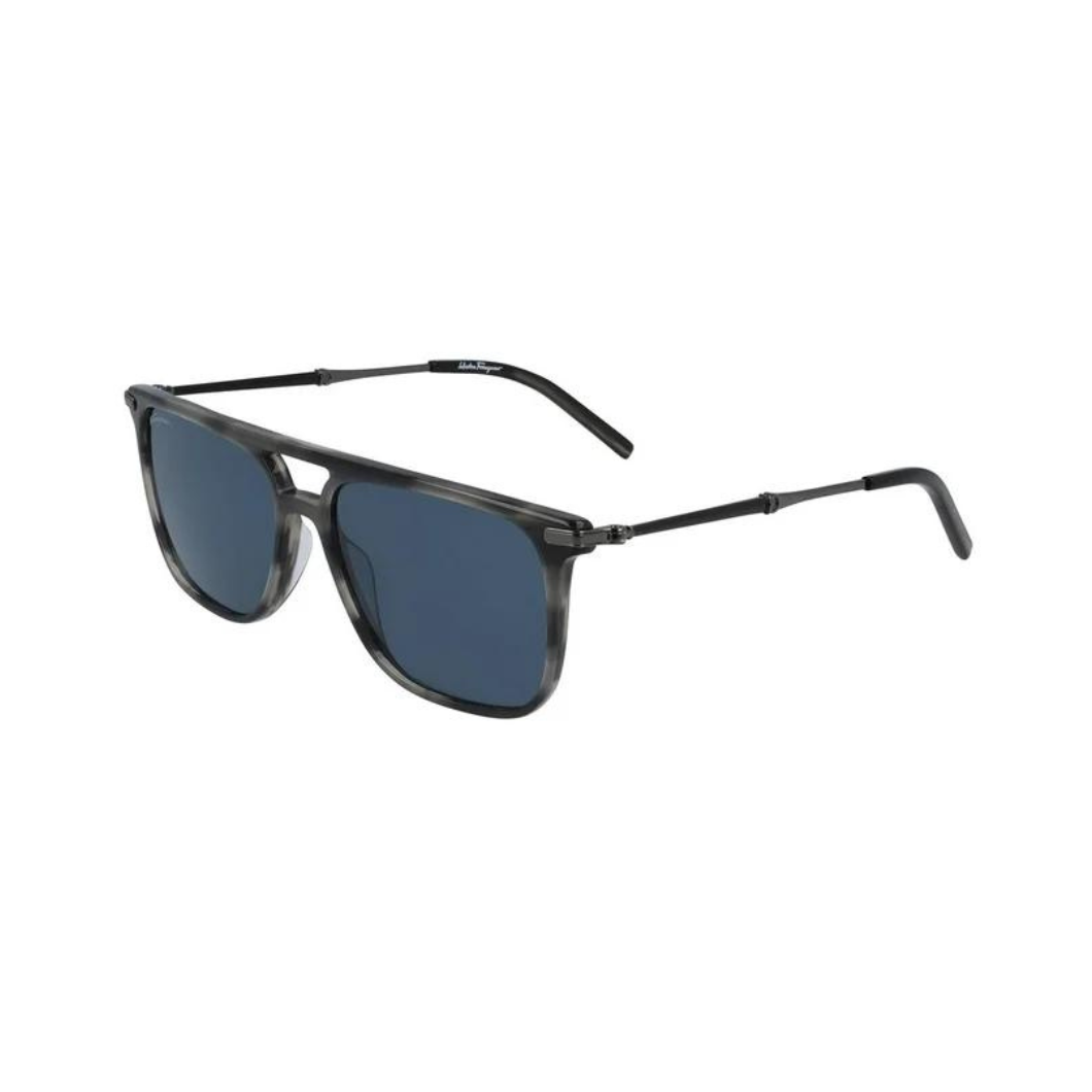 SALVATORE FERRAGAMO Blue Browline Men's Sunglasses