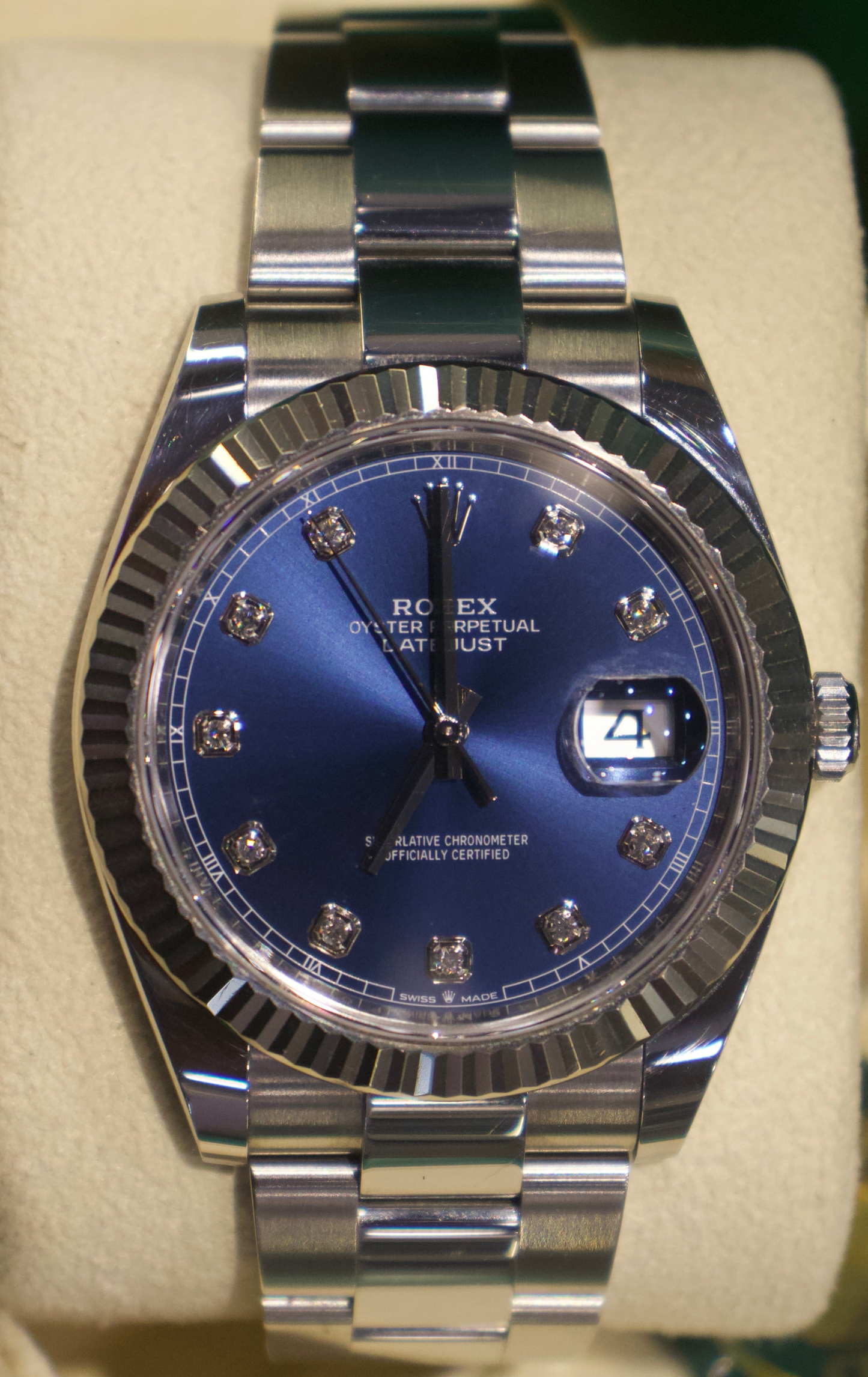 Rolex DateJust 41mm Stainless Steel Blue Diamond Dial