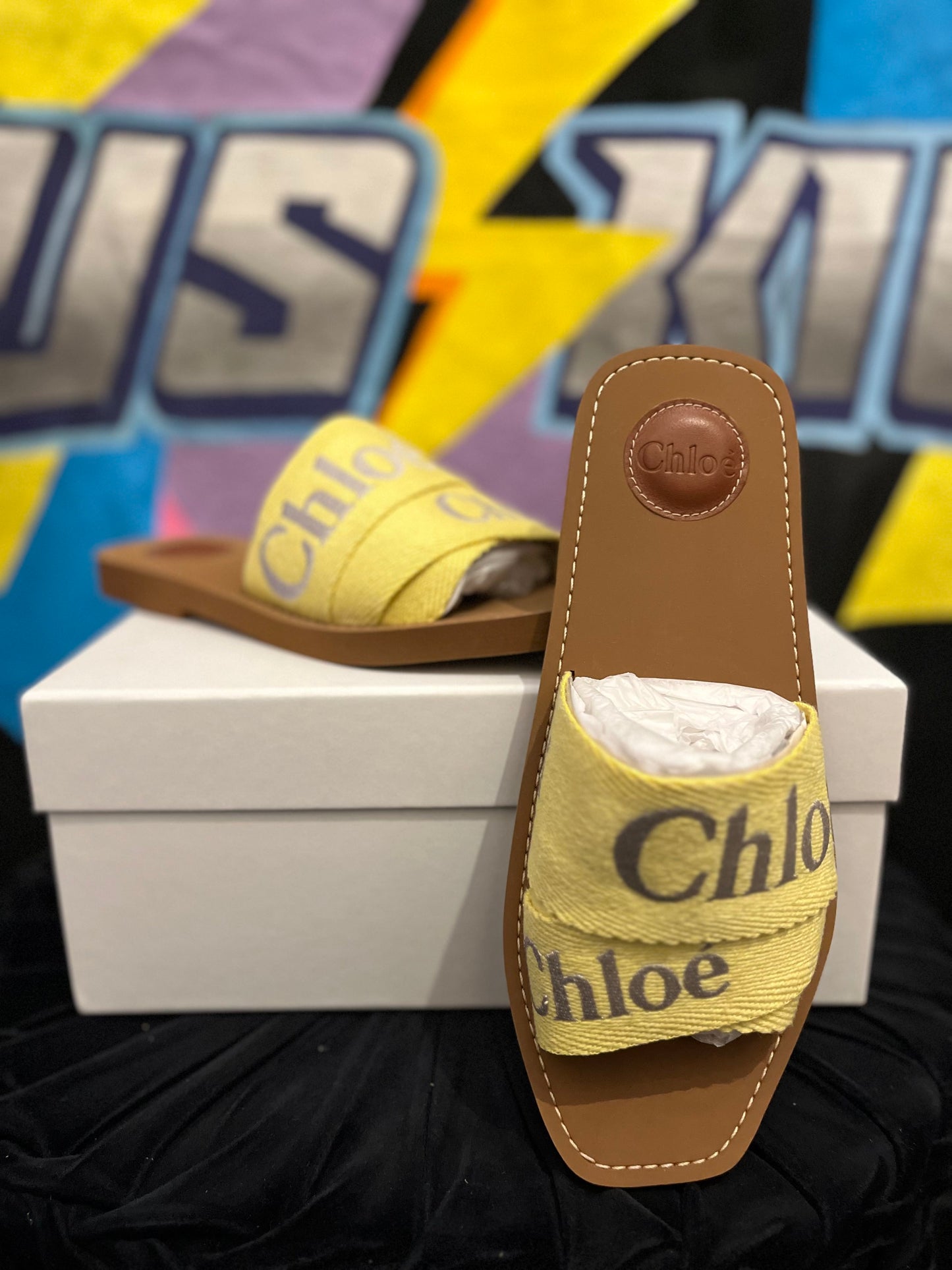 Chloe Yellow Slides