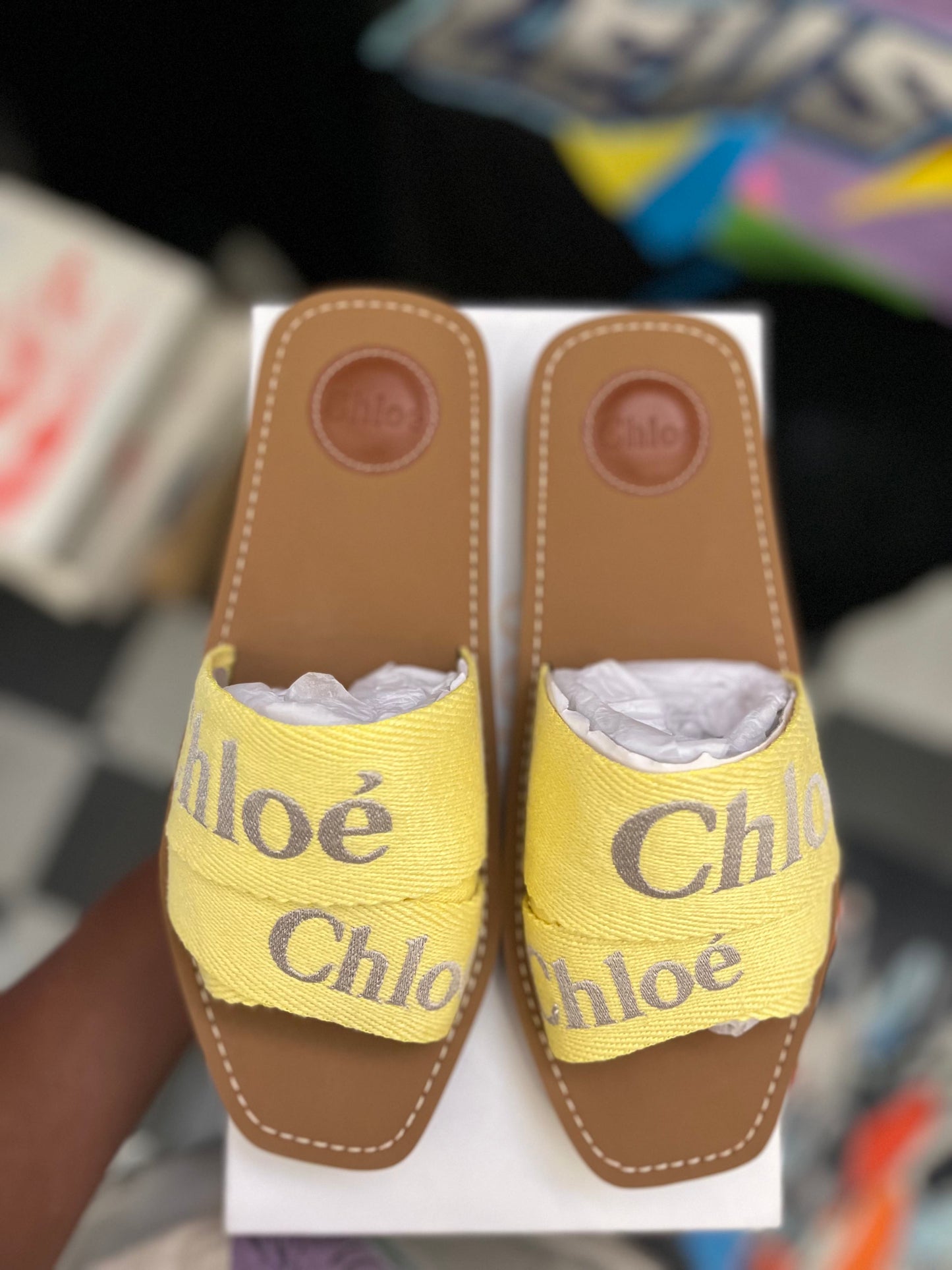 Chloe Yellow Slides