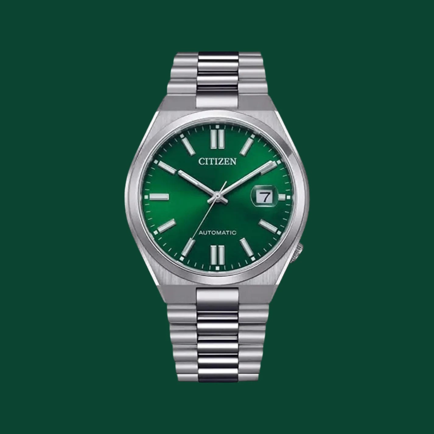 Citizen Tsuyosa Collection Men's Green Analog Stainless Steel Watch NJ0150-81X