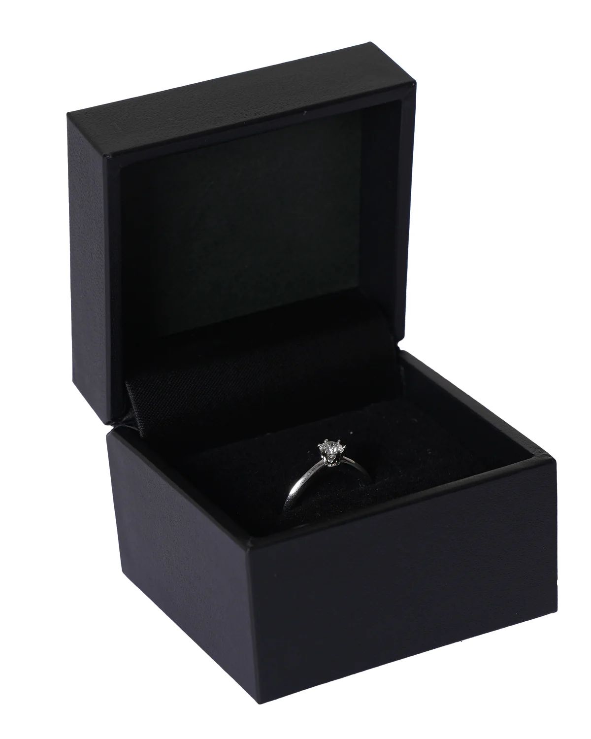 TIFFANY & CO. CLASSIC PRAWN PLATINUM 0.37 CARAT SOLITAIRE RING