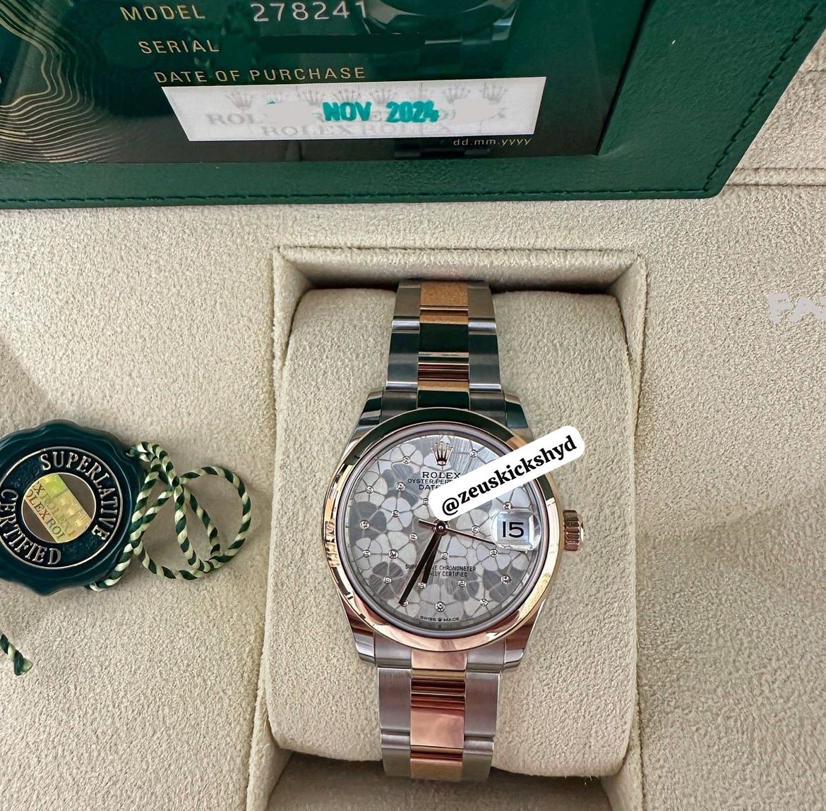 Rolex Datejust 31 Oystersteel and Everose Gold Women's Watch