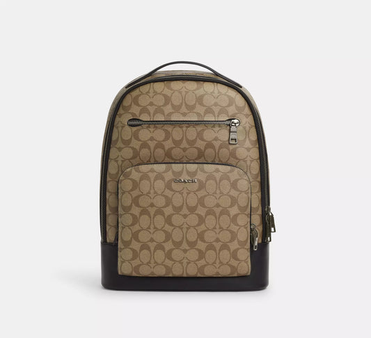 Coach Ethan Backpack In Signature Canvas Khaki