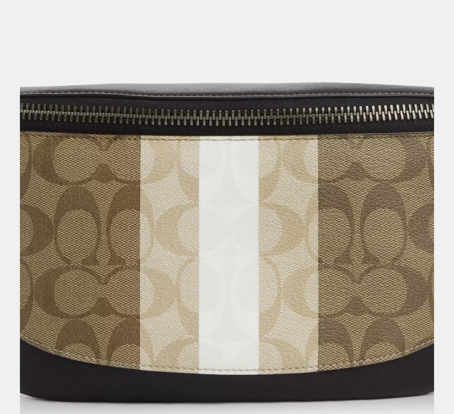 Coach Warren Belt Bag In Blocked Signature Canvas With Varsity Stripe