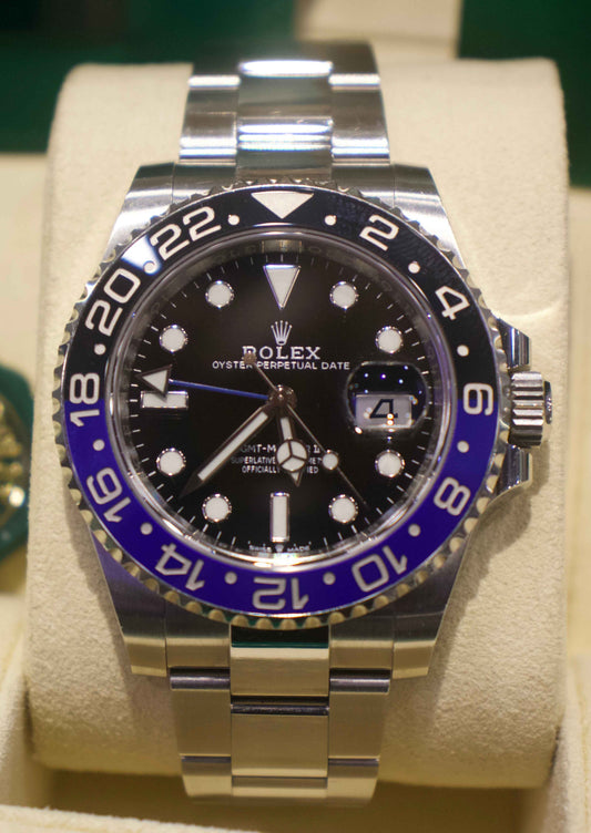 ROLEX GMT-Master II GMT Black Dial Batman Bezel Men's Watch