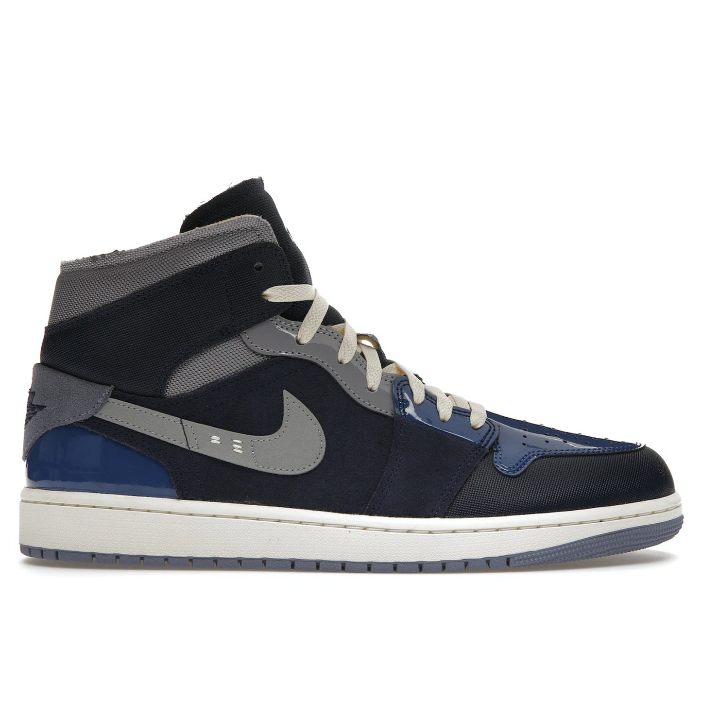 Air Jordan 1 Mid Se Craft Obsidian/White-French Blue